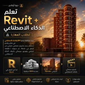 تعلم Revit + الذكاء الاصطناعي لطلاب العمارة